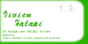 vivien halapi business card