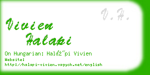 vivien halapi business card